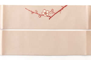 人間国宝 森口華弘作　縮緬九寸名古屋帯のサブ4画像