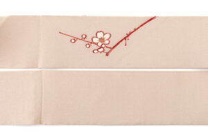 人間国宝 森口華弘作　縮緬九寸名古屋帯のサブ5画像