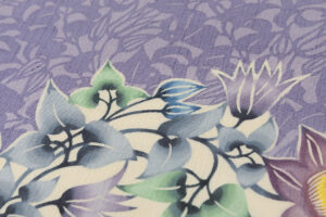 日本工芸会正会員 釜我敏子作　型絵染 開き九寸名古屋帯のサブ3画像