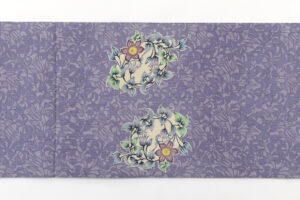 日本工芸会正会員 釜我敏子作　型絵染 開き九寸名古屋帯のサブ5画像