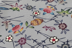 日本工芸会正会員 城間栄順作　本紅型染 訪問着のサブ6画像