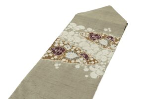 日本工芸会正会員 小倉淳史作　紬九寸名古屋帯のサブ1画像