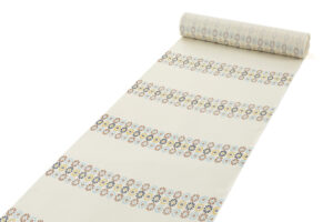 工芸きもの野口製　絽 小紋 着尺 　「小苺段」　未仕立て品のサブ1画像