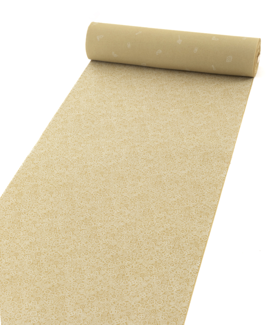 Lineお友達先行公開中：人間国宝 小宮康孝作　両面染 絽 江戸小紋 着尺　「紋づくし」　未仕立て品のメイン画像