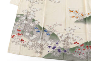 に志山染匠製　無線友禅 訪問着地　未仕立て品のサブ3画像