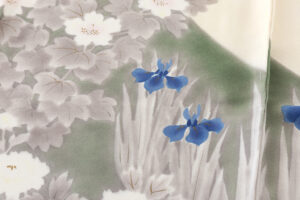 に志山染匠製　無線友禅 訪問着地　未仕立て品のサブ8画像