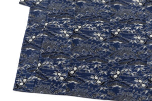 浦野理一作　型絵染 縦節紬 着物のサブ2画像