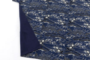 浦野理一作　型絵染 縦節紬 着物のサブ4画像