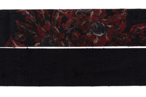 浦野理一作　型絵染 縦節紬 九寸名古屋帯のサブ7画像