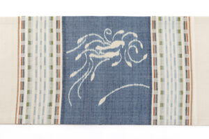 人間国宝 佐々木苑子作　紬開き九寸名古屋帯のサブ5画像