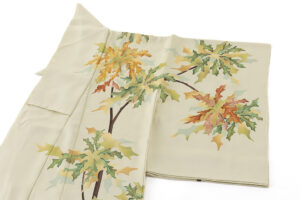 東京染繍大彦製　訪問着地　「陽光に葉陰」　未仕立て品のサブ1画像