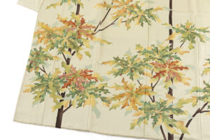 東京染繍大彦製　訪問着地　「陽光に葉陰」　未仕立て品のサブ3画像