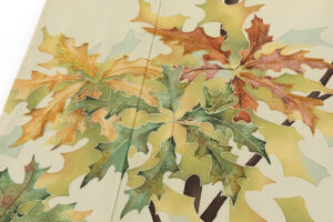 東京染繍大彦製　訪問着地　「陽光に葉陰」　未仕立て品のサブ5画像