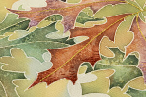 東京染繍大彦製　訪問着地　「陽光に葉陰」　未仕立て品のサブ8画像