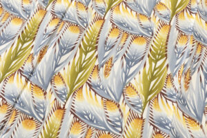 日本工芸会正会員 溝口あけみ作　型絵染 単衣 訪問着　「麦文」のサブ5画像