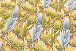 日本工芸会正会員 溝口あけみ作　型絵染 単衣 訪問着　「麦文」のサブ7画像