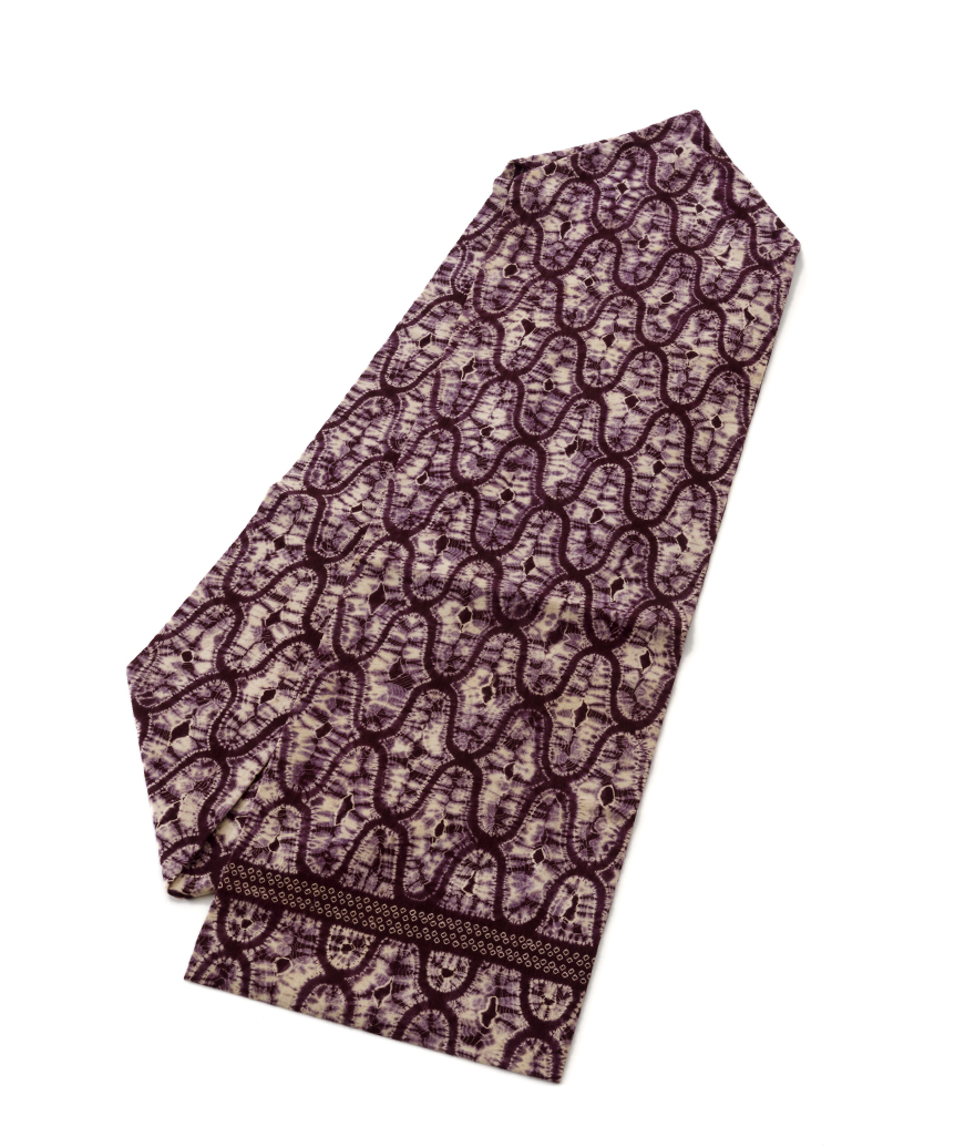 Lineお友達先行公開中：南部紫根染 綿九寸名古屋帯のメイン画像