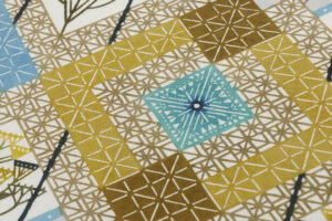 日本工芸会正会員 遠藤あけみ作　型絵染 開き九寸名古屋帯のサブ2画像