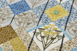 日本工芸会正会員 遠藤あけみ作　型絵染 開き九寸名古屋帯のサブ4画像