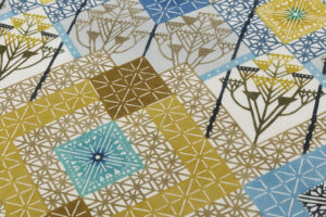 日本工芸会正会員 遠藤あけみ作　型絵染 開き九寸名古屋帯のサブ3画像