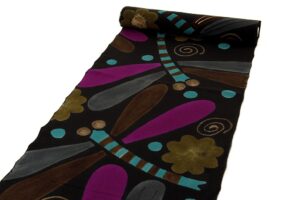 山本由季作　縮緬地九寸名古屋帯地　未仕立て品のサブ1画像