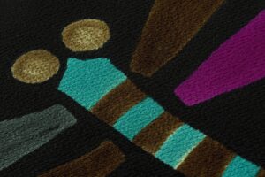 山本由季作　縮緬地九寸名古屋帯地　未仕立て品のサブ2画像