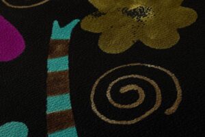 山本由季作　縮緬地九寸名古屋帯地　未仕立て品のサブ4画像