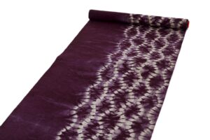 草紫堂製　南部紫根染 綿九寸名古屋帯地　未仕立て品のサブ1画像