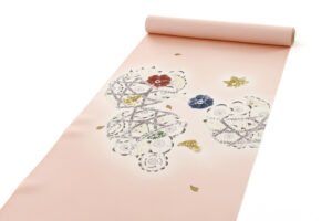 日本工芸会正会員 小倉淳史作　塩瀬九寸名古屋帯地　未仕立て品のサブ1画像