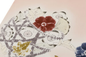 日本工芸会正会員 小倉淳史作　塩瀬九寸名古屋帯地　未仕立て品のサブ2画像