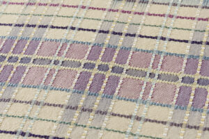 谷田部郁子作　紬九寸名古屋帯地　「紫露草」　未仕立て品のサブ2画像