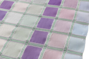 最上格子織 九寸名古屋帯地 　「彩」　未仕立て品のサブ2画像