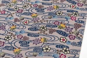 日本工芸会正会員 知念貞男作　竺仙鑑製 本紅型染 小紋 着尺　未仕立て品のサブ2画像