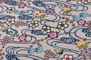 日本工芸会正会員 知念貞男作　竺仙鑑製 本紅型染 小紋 着尺　未仕立て品のサブ3画像