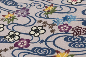 日本工芸会正会員 知念貞男作　竺仙鑑製 本紅型染 小紋 着尺　未仕立て品のサブ4画像