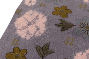 山本由季作　型絵染 縮緬九寸名古屋帯のサブ2画像