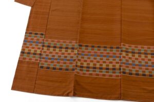 人間国宝 佐々木苑子作　紋織 紬訪問着地　未仕立て品のサブ2画像