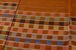 人間国宝 佐々木苑子作　紋織 紬訪問着地　未仕立て品のサブ3画像