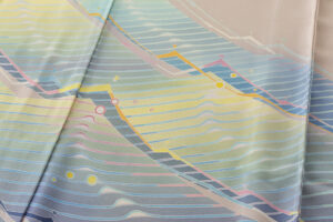 中町博志作　本加賀友禅 色留袖地　未仕立て品のサブ4画像