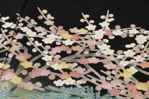 百貫華峰作　本加賀友禅 留袖地　未仕立て品のサブ4画像