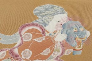 初代 由水十久作　本加賀友禅 訪問着地　未仕立て品のサブ6画像