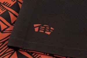 伊砂利彦作　型絵染 塩瀬開き九寸名古屋帯のサブ4画像