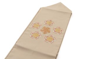 人間国宝 福田喜重作　刺繍 塩瀬九寸名古屋帯のサブ1画像