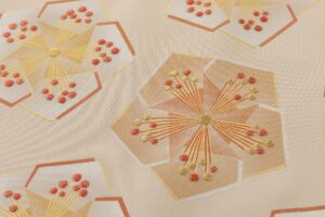 人間国宝 福田喜重作　刺繍 塩瀬九寸名古屋帯のサブ2画像