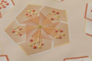人間国宝 福田喜重作　刺繍 塩瀬九寸名古屋帯のサブ3画像