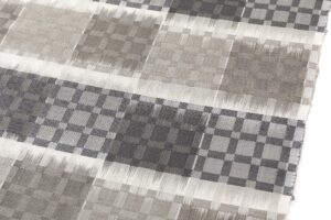 国画会会員 山本和子作　紬九寸名古屋帯地　「森へ行こう」　未仕立て品のサブ2画像