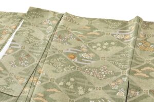 千總製　本場結城紬地 訪問着のサブ2画像